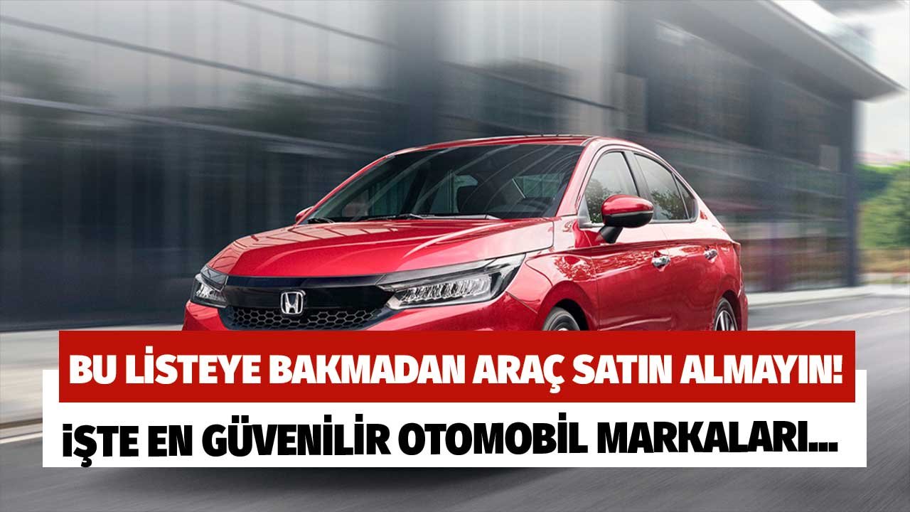 En Güvenilir Otomobiller Listesi Açıklandı!